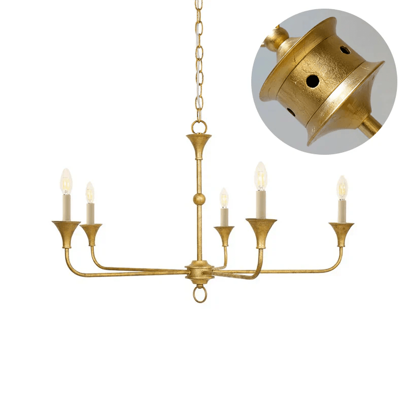 Elara Candle Chandelier - Elegant Design with Adjustable Height & LED