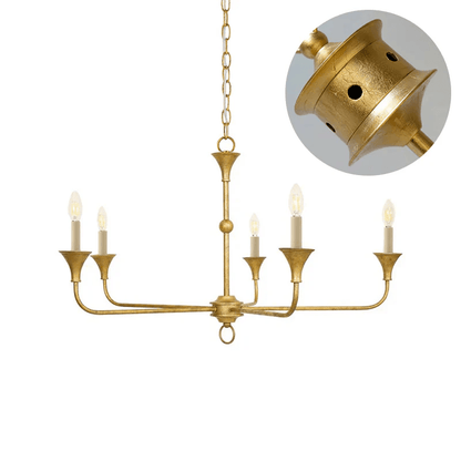 Elara Candle Chandelier - Elegant Design with Adjustable Height & LED