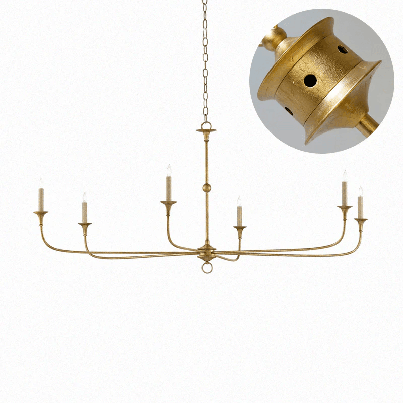 Elara Candle Chandelier - Elegant Design with Adjustable Height & LED