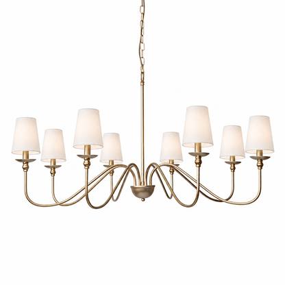 Timeless Gold Candle Chandelier - Elegant Design, Adjustable Height