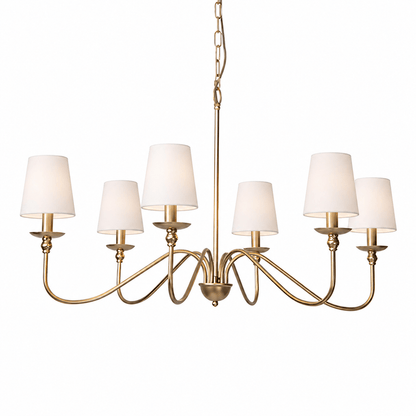 Timeless Gold Candle Chandelier - Elegant Design, Adjustable Height