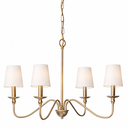 Timeless Gold Candle Chandelier - Elegant Design, Adjustable Height