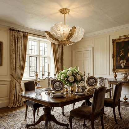 Aurelia Shell Chandelier - Elegant Design with Adjustable Height & LED