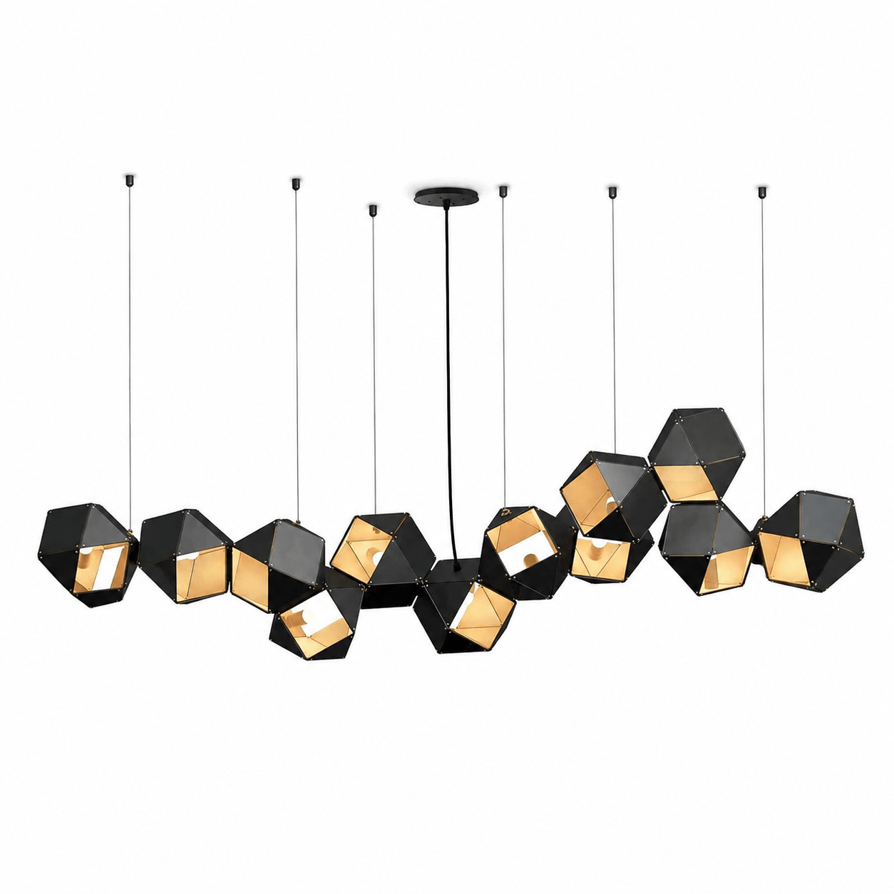Facet Modular Chandelier - Customizable Design with LED Compatibility