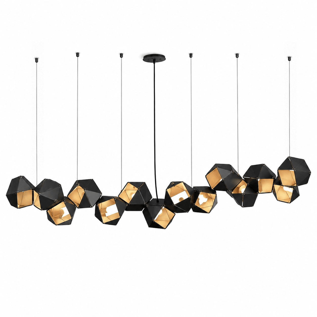Facet Modular Chandelier - Customizable Design with LED Compatibility