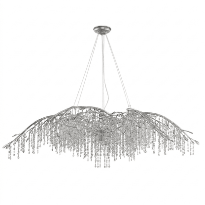 Elegant Autumn Twilight Chandelier - Dimmable LED, Adjustable Height