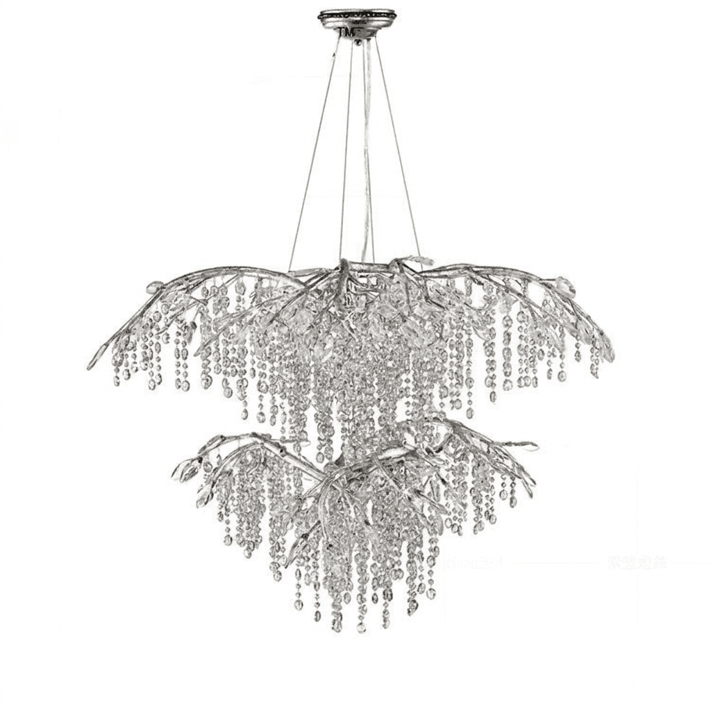 Elegant Autumn Twilight Chandelier - Dimmable LED, Adjustable Height
