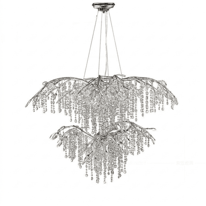 Elegant Autumn Twilight Chandelier - Dimmable LED, Adjustable Height