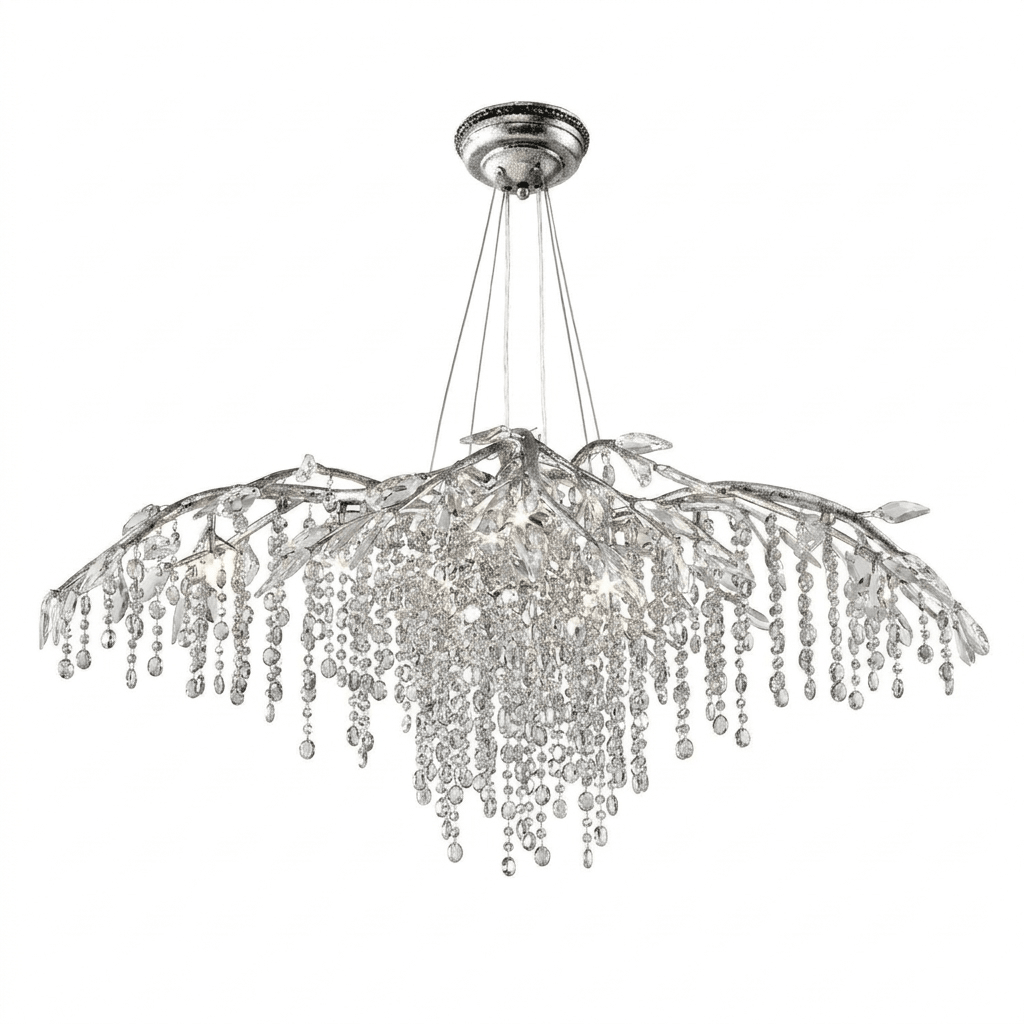 Elegant Autumn Twilight Chandelier - Dimmable LED, Adjustable Height
