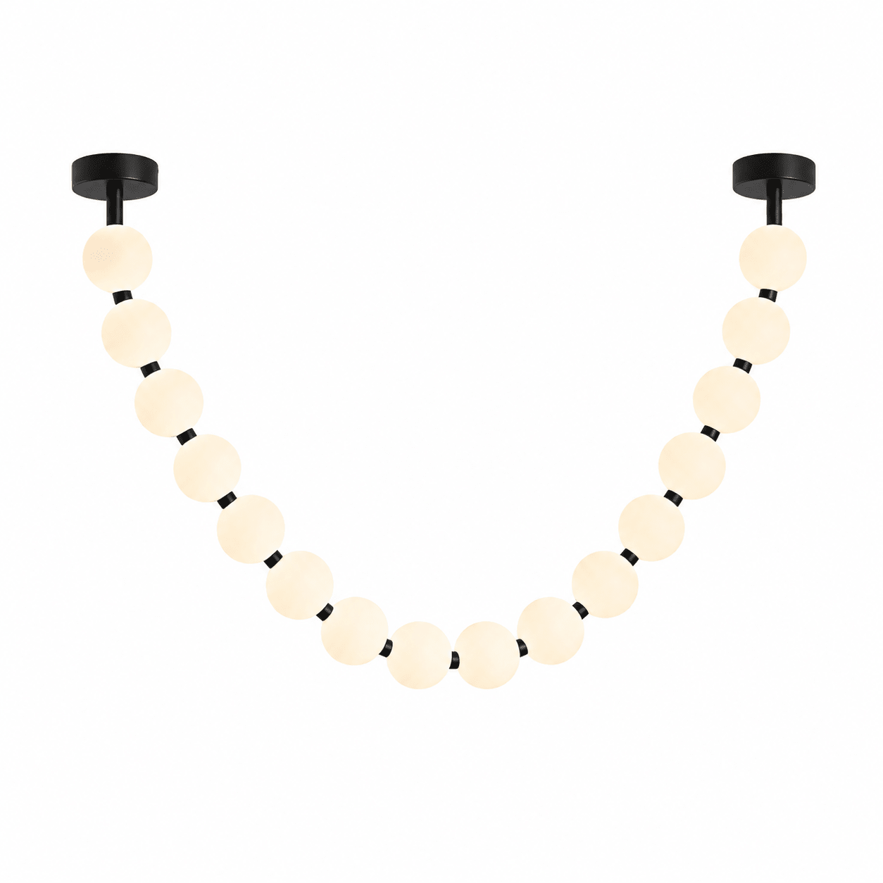 Elegant Pearl Ball Chandelier Necklace - Adjustable Length, Durable De