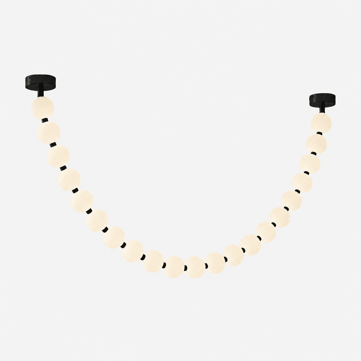 Elegant Pearl Ball Chandelier Necklace - Adjustable Length, Durable De