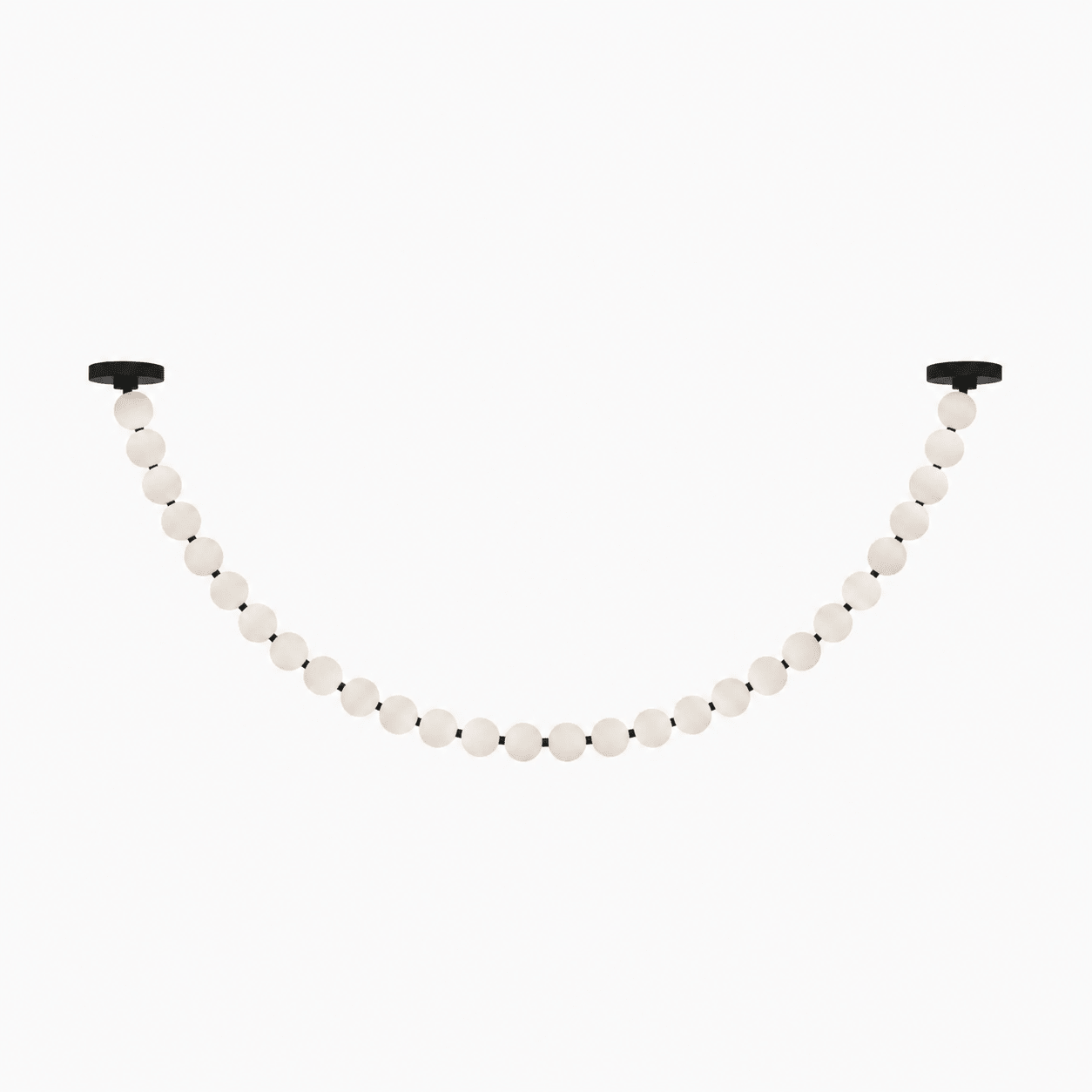 Elegant Pearl Ball Chandelier Necklace - Adjustable Length, Durable De