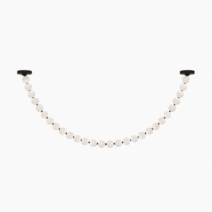 Elegant Pearl Ball Chandelier Necklace - Adjustable Length, Durable De