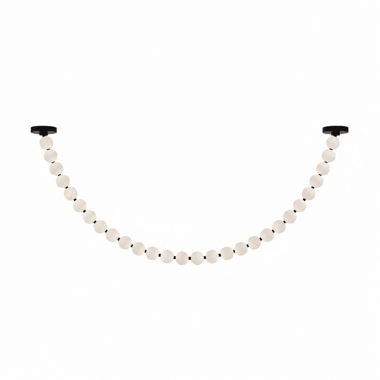 Elegant Pearl Ball Chandelier Necklace - Adjustable Length, Durable De