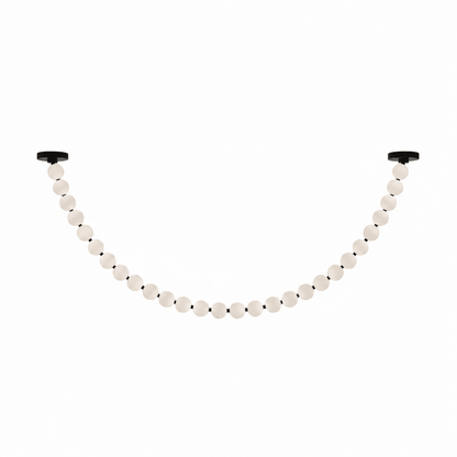Elegant Pearl Ball Chandelier Necklace - Adjustable Length, Durable De