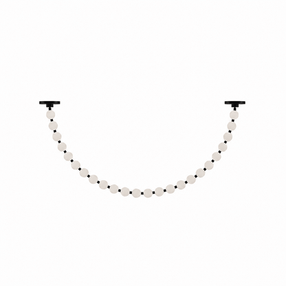 Elegant Pearl Ball Chandelier Necklace - Adjustable Length, Durable De