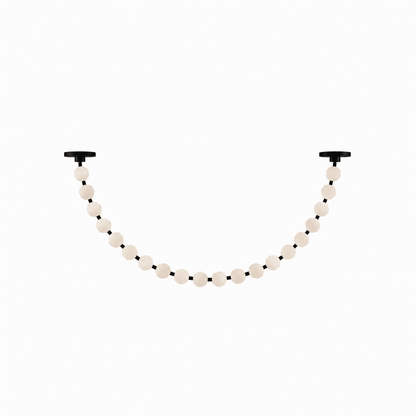 Elegant Pearl Ball Chandelier Necklace - Adjustable Length, Durable De