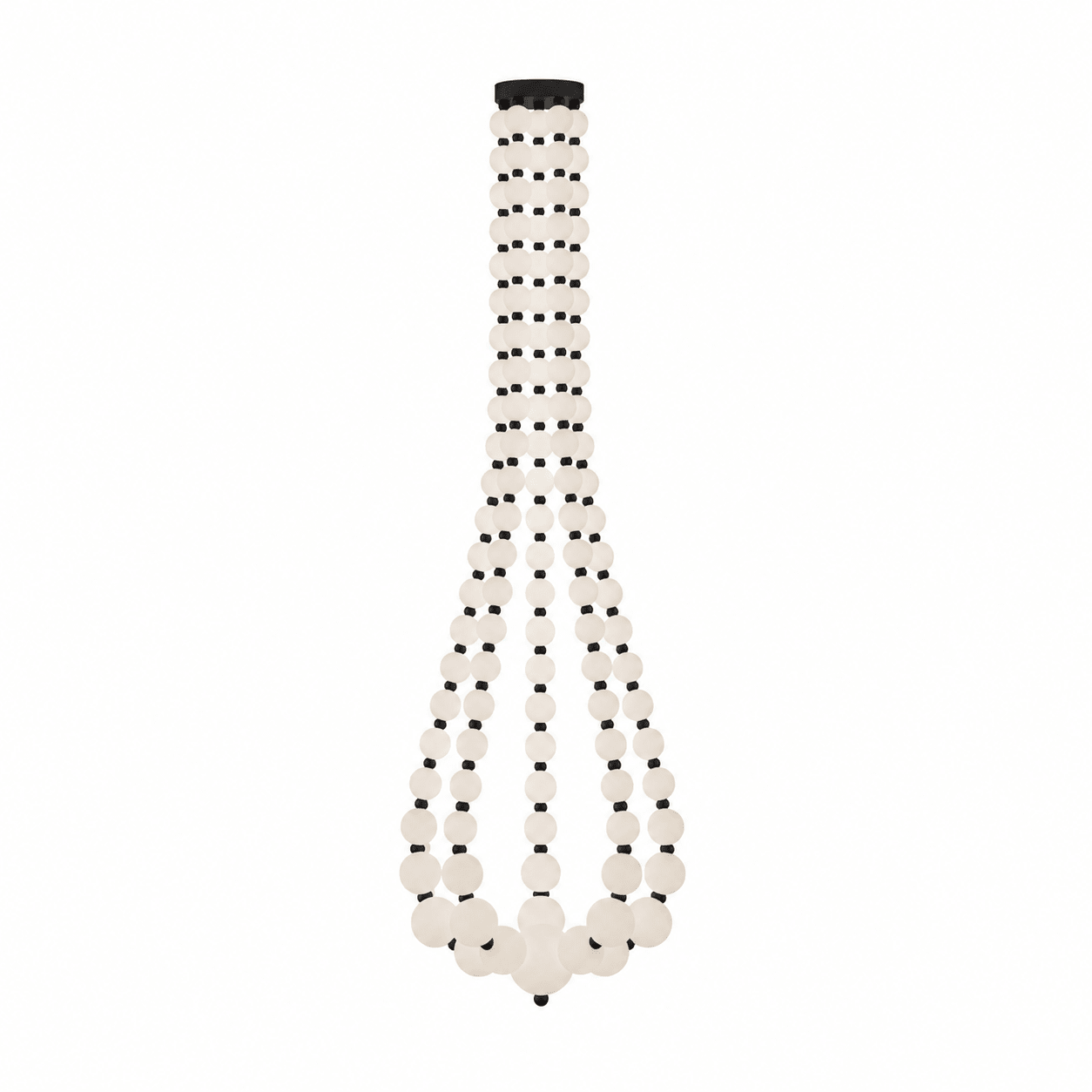 Elegant Pearl Ball Chandelier Necklace - Adjustable Length, Durable De