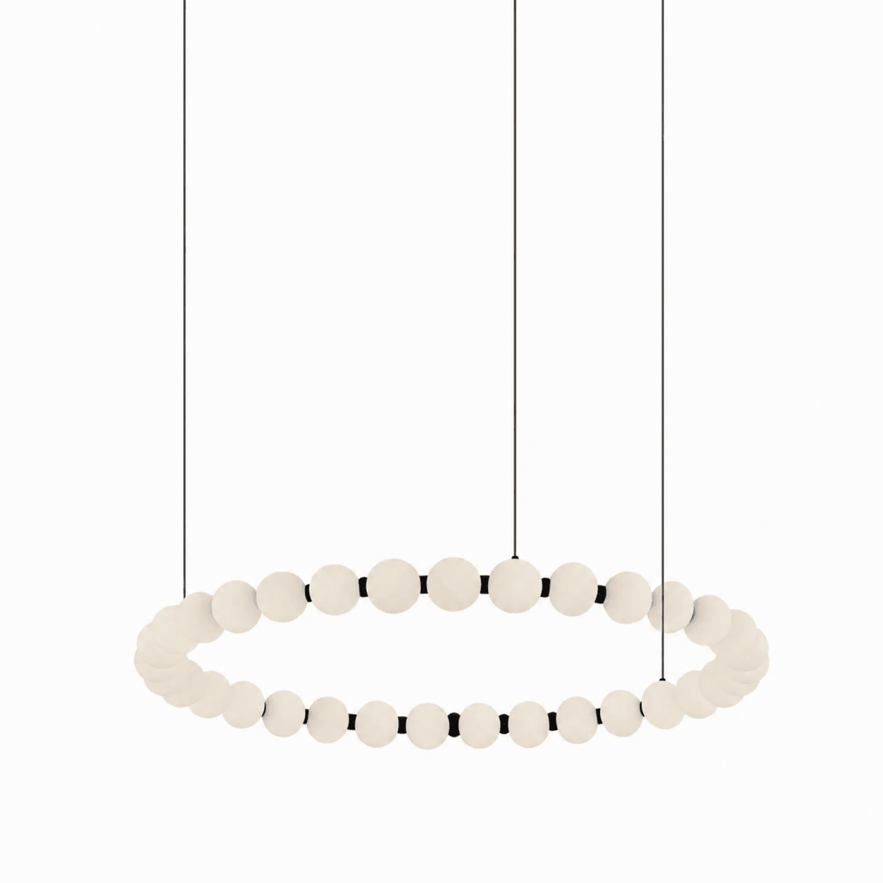 Elegant Pearl Ball Chandelier Necklace - Adjustable Length, Durable De