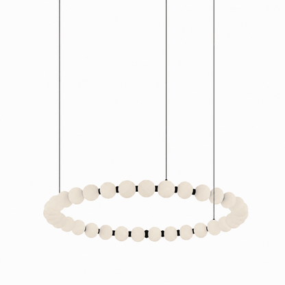 Elegant Pearl Ball Chandelier Necklace - Adjustable Length, Durable De
