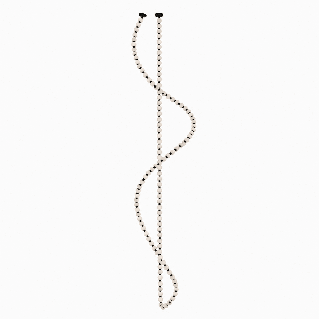 Elegant Pearl Ball Chandelier Necklace - Adjustable Length, Durable De