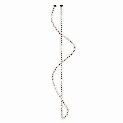 Elegant Pearl Ball Chandelier Necklace - Adjustable Length, Durable De