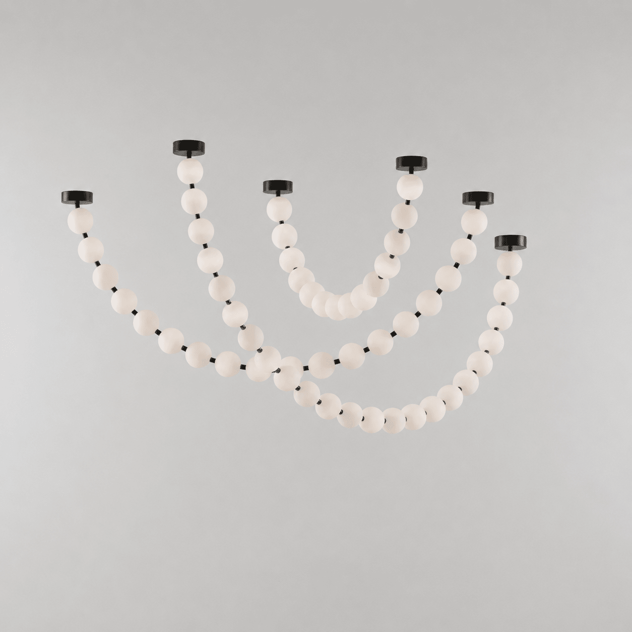 Elegant Pearl Ball Chandelier Necklace - Adjustable Length, Durable De