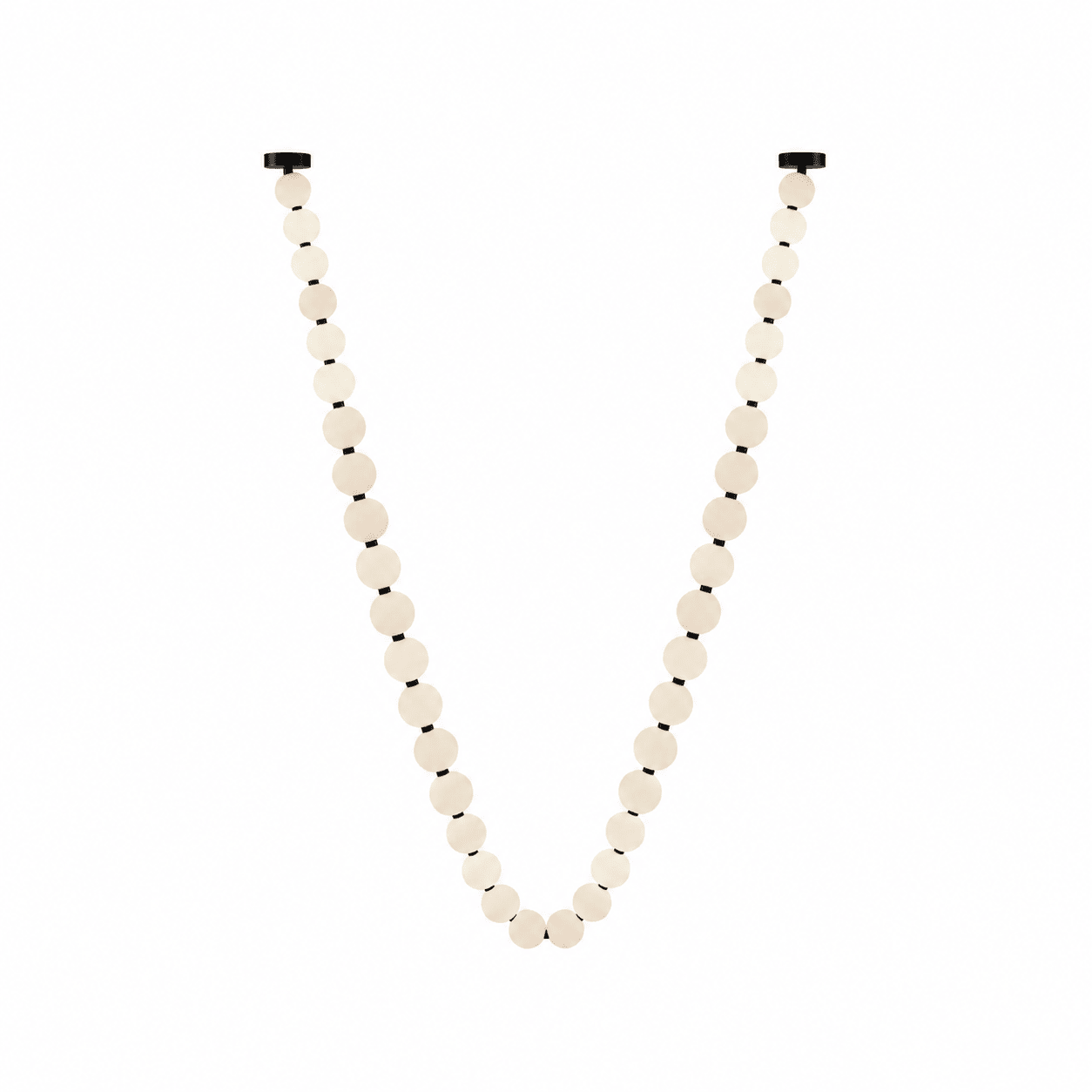 Elegant Pearl Ball Chandelier Necklace - Adjustable Length, Durable De
