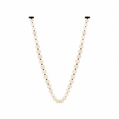 Elegant Pearl Ball Chandelier Necklace - Adjustable Length, Durable De
