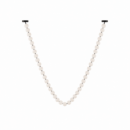 Elegant Pearl Ball Chandelier Necklace - Adjustable Length, Durable De