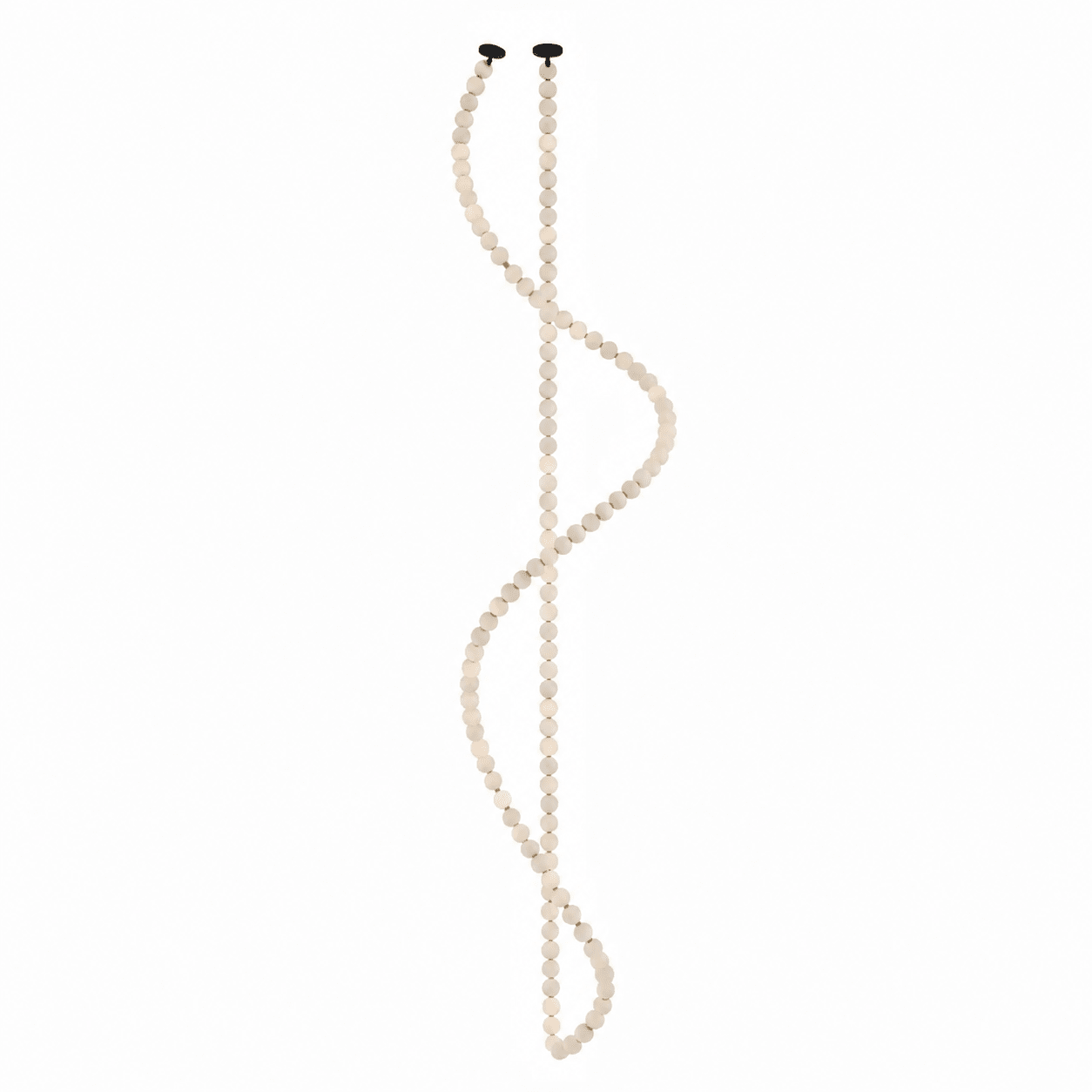Elegant Pearl Ball Chandelier Necklace - Adjustable Length, Durable De