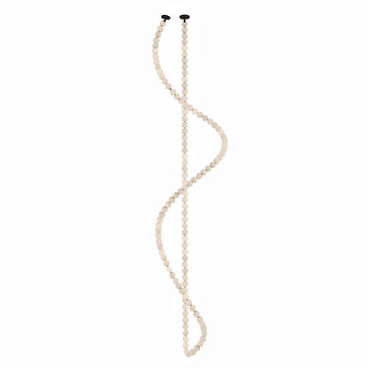 Elegant Pearl Ball Chandelier Necklace - Adjustable Length, Durable De