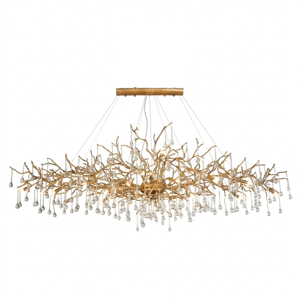 Elegant Bijou Chandelier with Adjustable Height and Crystal Accents