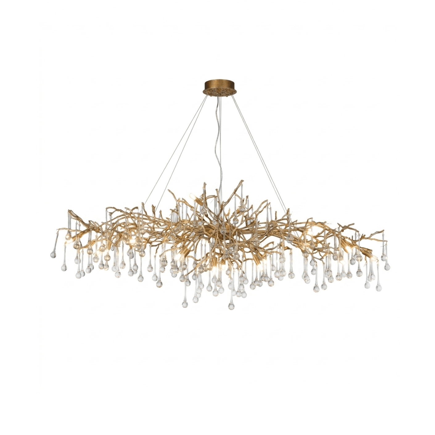 Elegant Bijou Chandelier with Adjustable Height and Crystal Accents