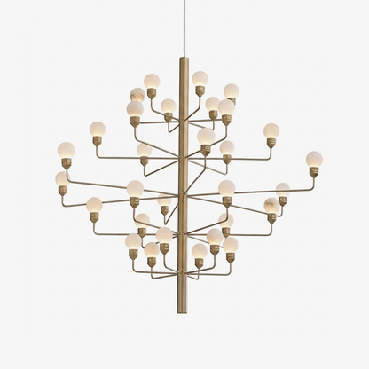 Raggiera Tiered Alabaster Globe Chandelier with Adjustable Height & So