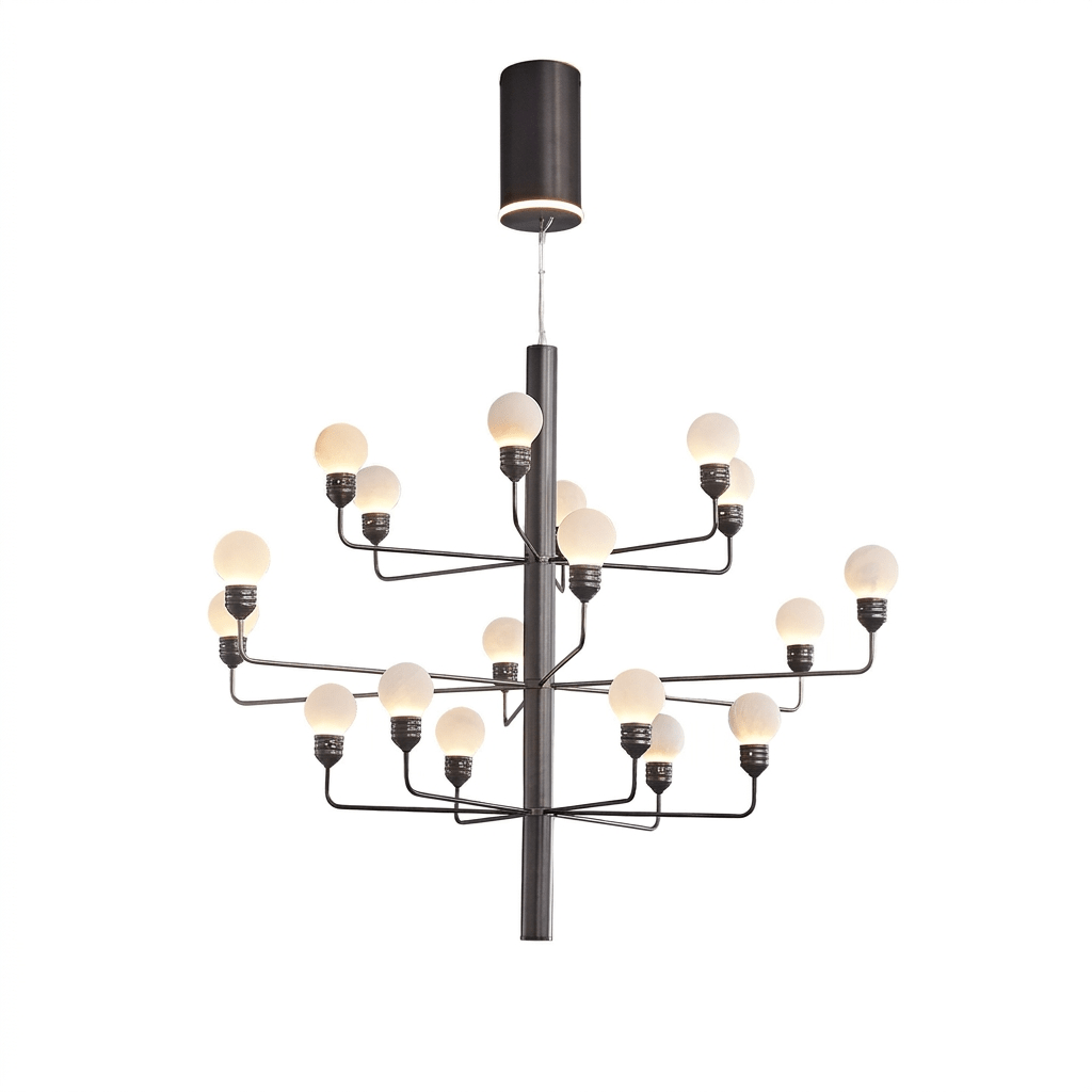Raggiera Tiered Alabaster Globe Chandelier with Adjustable Height & So