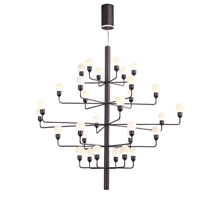 Raggiera Tiered Alabaster Globe Chandelier with Adjustable Height & So