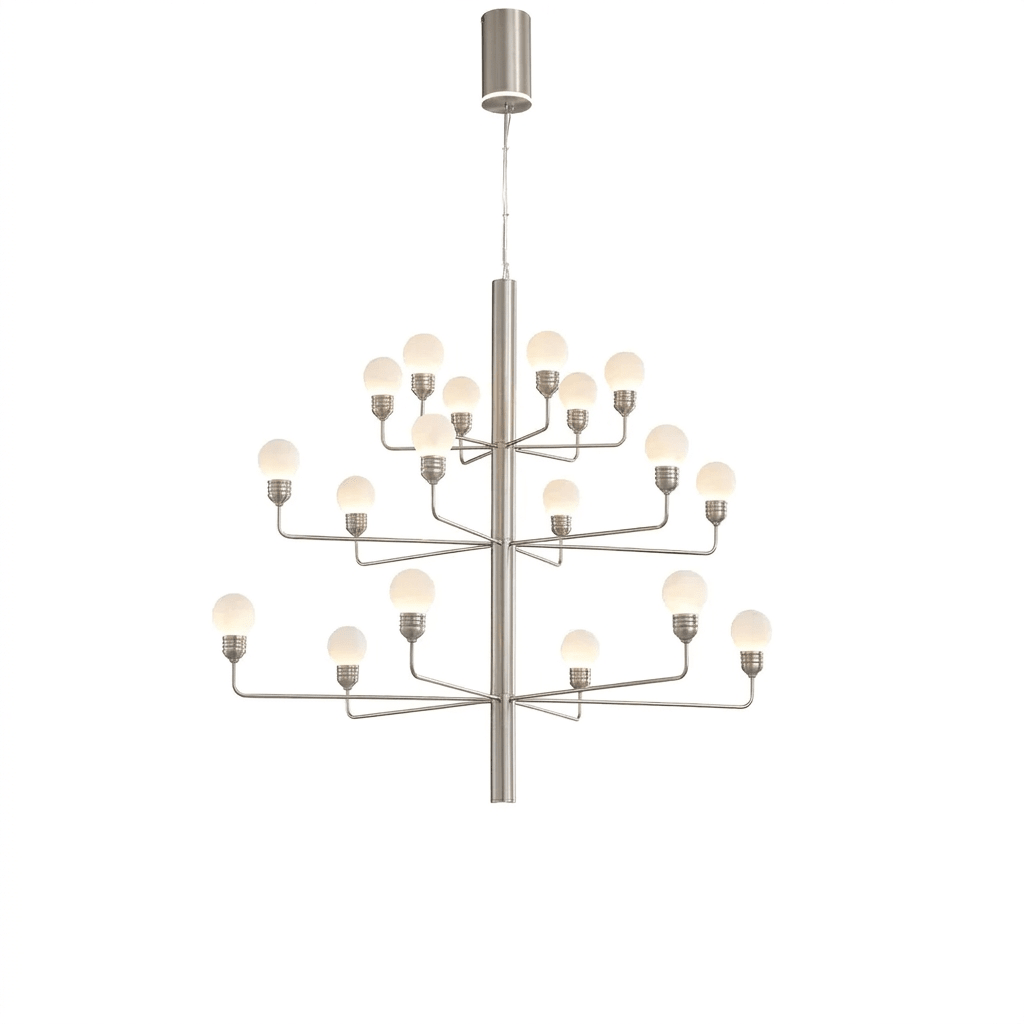 Raggiera Tiered Alabaster Globe Chandelier with Adjustable Height & So