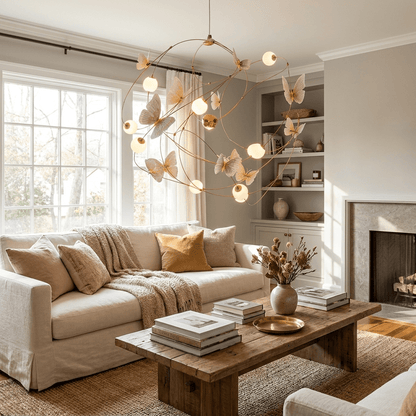 Flutter Orbit Butterfly Chandelier - Elegant Design, Adjustable Bright