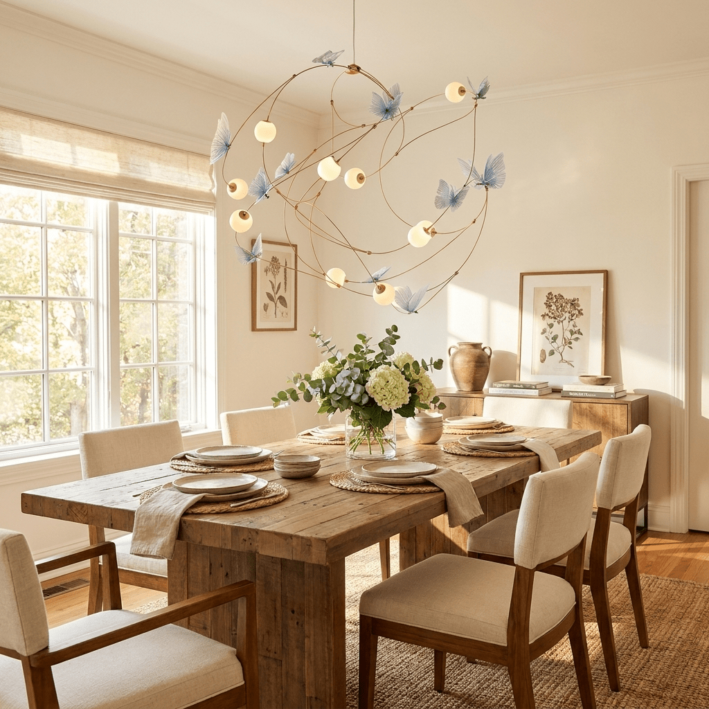 Flutter Orbit Butterfly Chandelier - Elegant Design, Adjustable Bright