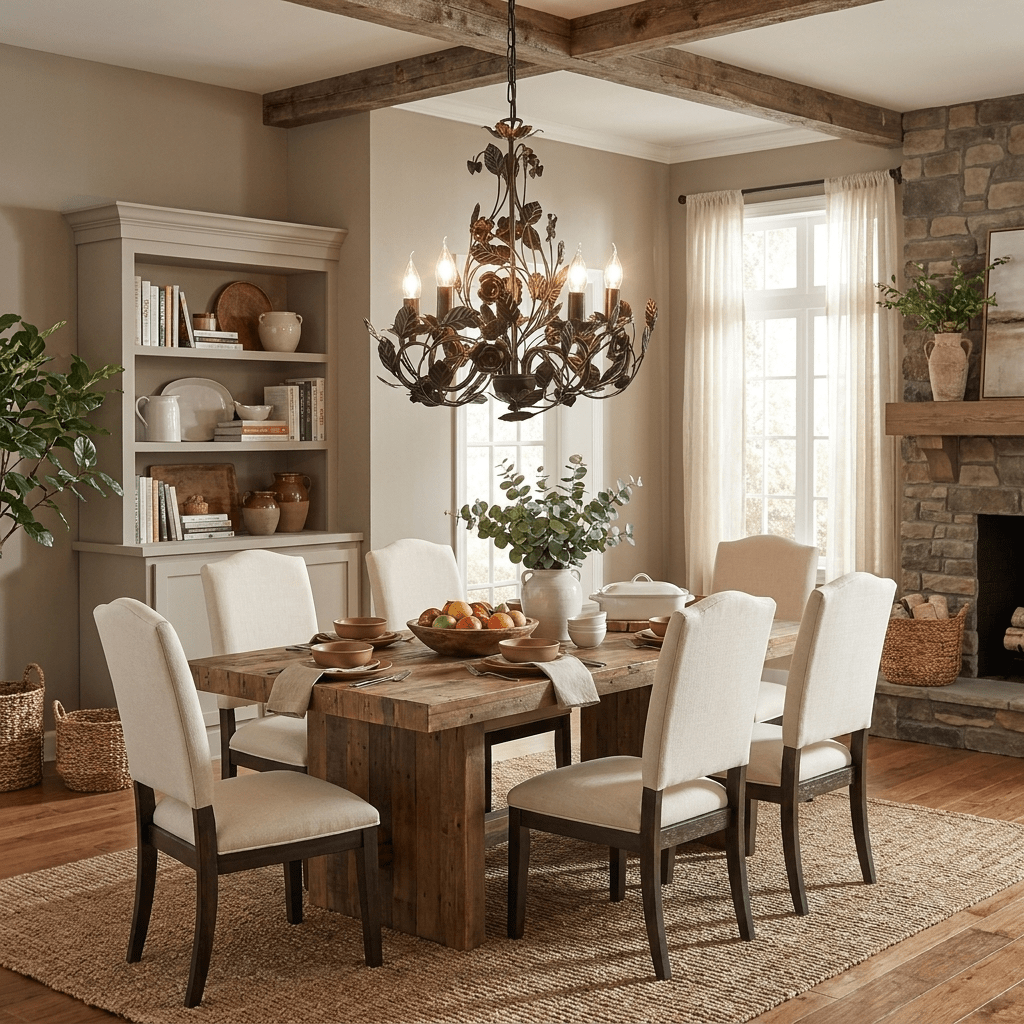 Rosaio Wrought Iron Chandelier - Elegant Design with Adjustable Height