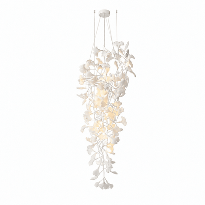Gingko Cascade Leaf Chandelier - Elegant Modern Design with Adjustable