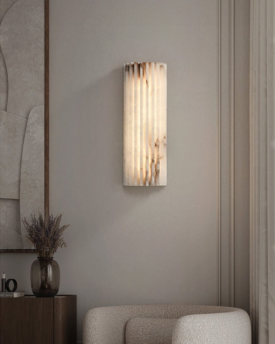 Alabaster Wall Light - Elegant Design, Adjustable Brightness