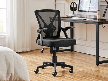 Computer Mesh Chair with Flip-up Arms Adjustable Height Position 8