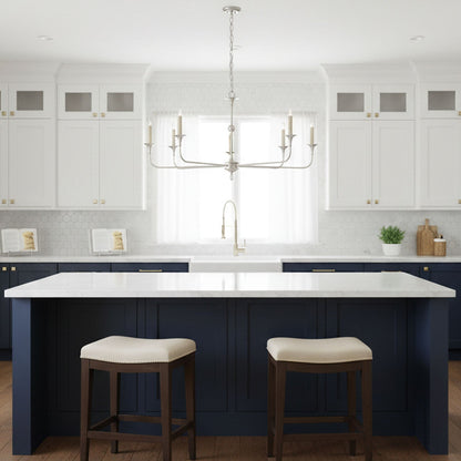 Elara Candle Chandelier - Elegant Design with Adjustable Height & LED