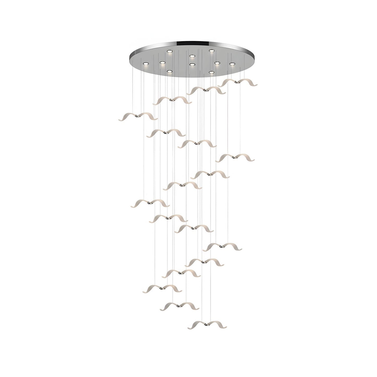 Elegant Large Seagull Chandelier - Adjustable Height, Energy-Efficient