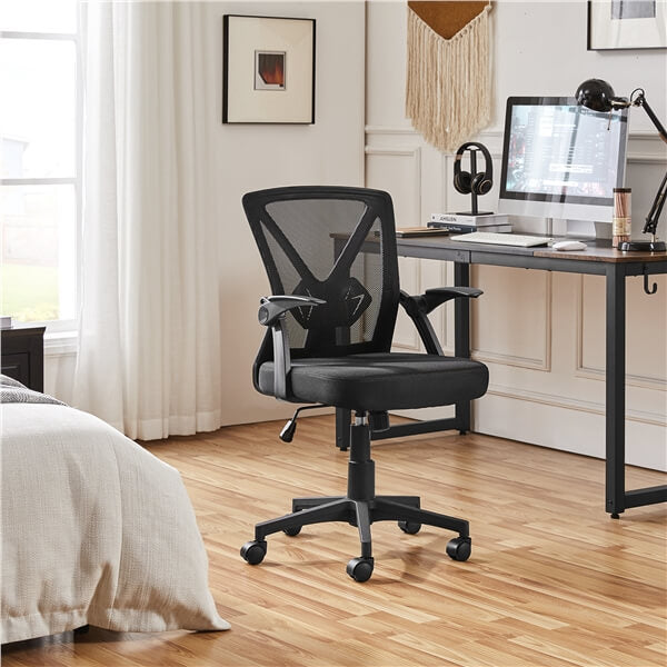 Computer Mesh Chair with Flip-up Arms Adjustable Height Position 6