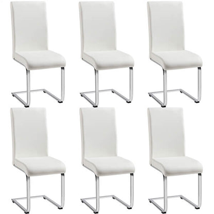 Dining Chairs Set of 6 Modern Faux Leather Position 2