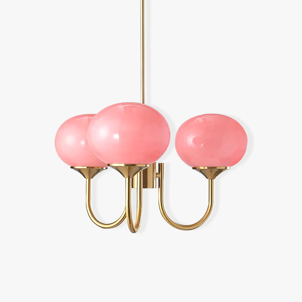 Elegant Marshmallow Chandelier - Adjustable Height, Soft Warm Light