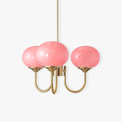 Elegant Marshmallow Chandelier - Adjustable Height, Soft Warm Light